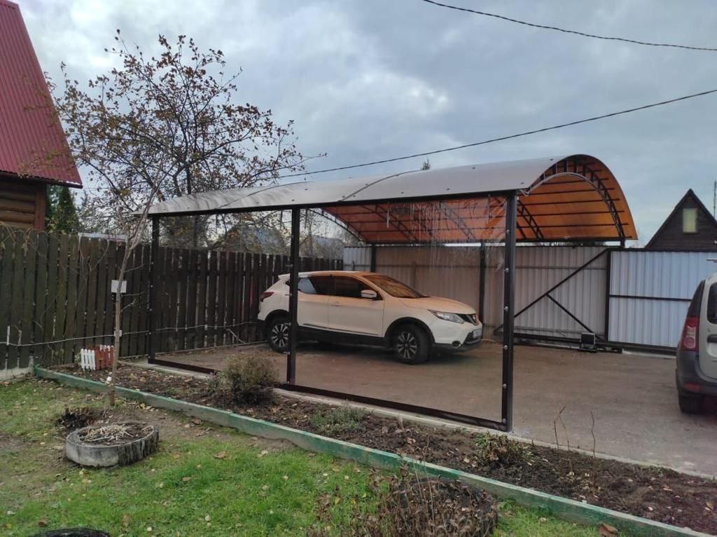 Прозрачные шторы ПВХ для навеса под автомобиль в Покровском